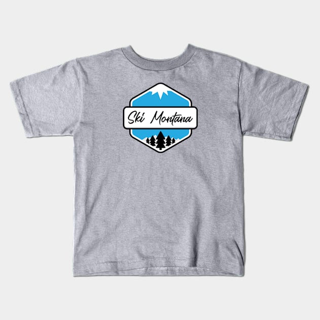 Ski Montana Shirt Kids T-Shirt by HolidayShirts